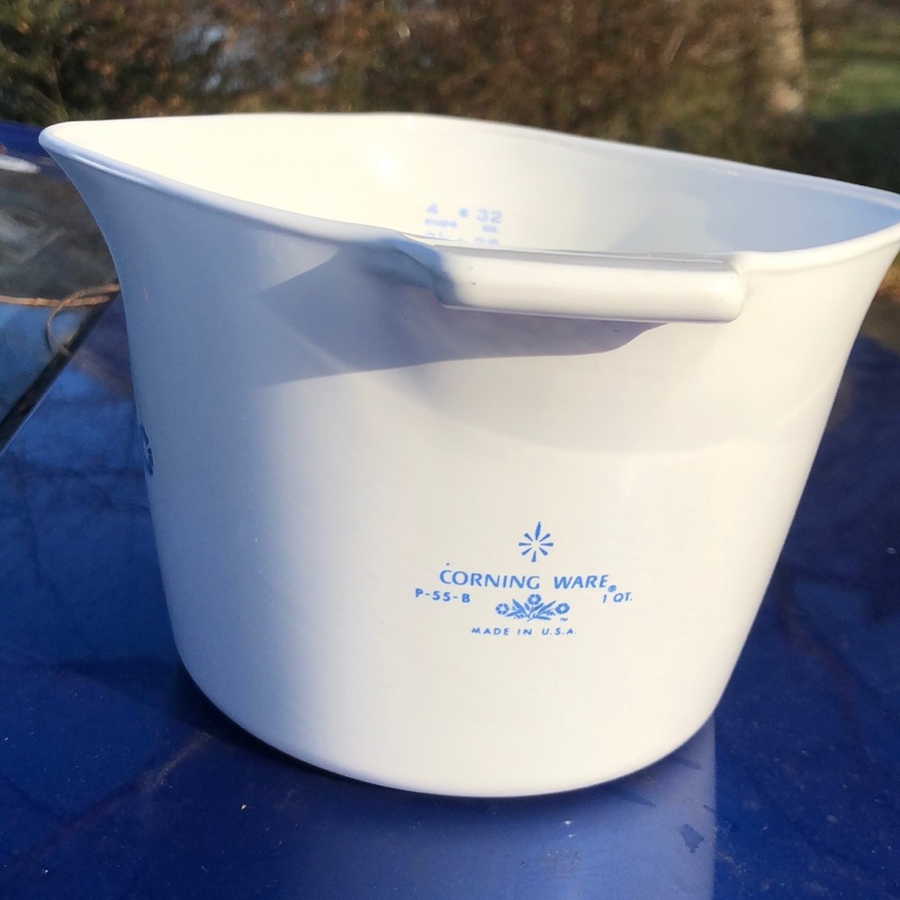 Vintage Corning Ware P-55-B 1 Quart Blue flower